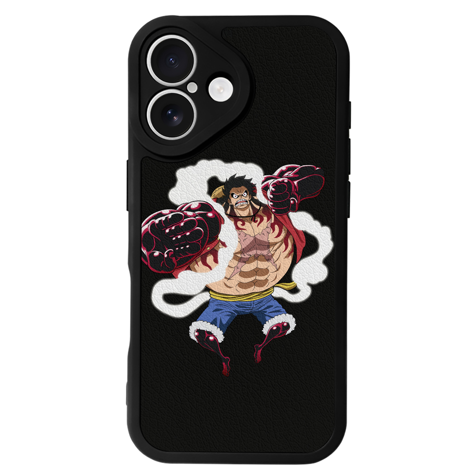 （画像用） ワンピース モンキー・D・ルフィ ONE PIECE Monkey D. Luffy 【iPhone 16シリーズ対応】シリコンスマホケース（レザー調） 材質：シリコン